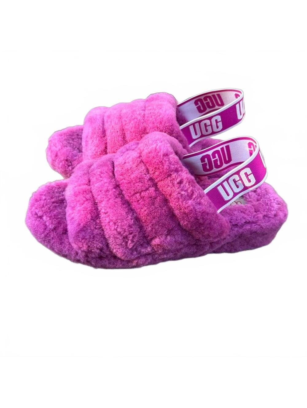 UGG Women’s Fluff Yeah Raspberry Slippers | Style 1095119 | Size 8